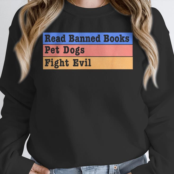 Read Banned Books Pet Dogs Fight Evil Unisex Sweatshirt Read Banned Books Pet Dogs Fight Evil Unisex Sweatshirt