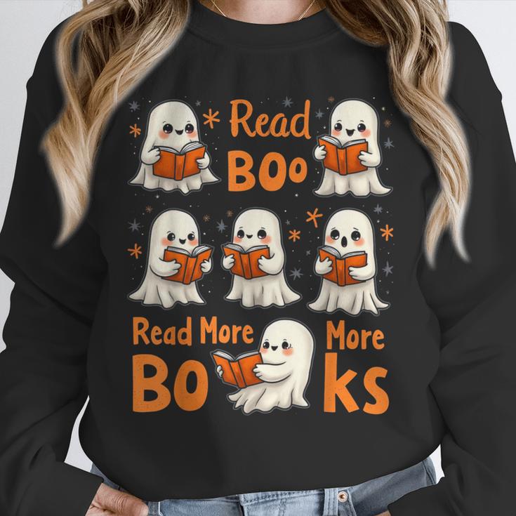 Read Boo KS Read More Bo KS Cute Ghost Reading Book Unisex Sweatshirt
