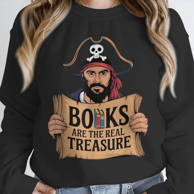 Read Book Reader Library Reading Librarian Pirate Bookworm Unisex Sweatshirt