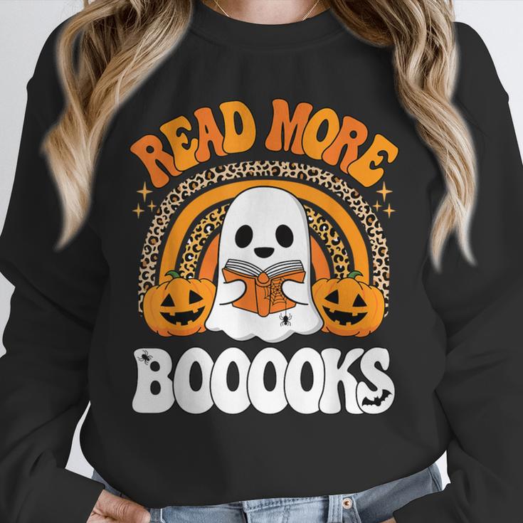 Read More Books Booooks Ghost Pumpkin Cute Teacher Halloween Unisex Sweatshirt