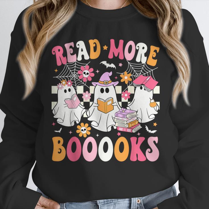 Read More Books Ghosts Reading Book Teacher Halloween Unisex Sweatshirt