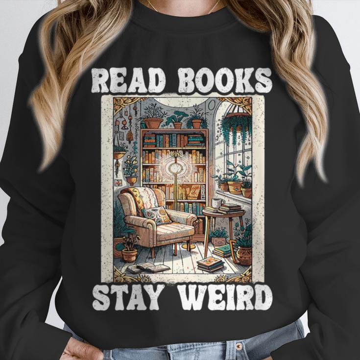 Read Books Stay Weird Book Lover Introvert Book Unisex Sweatshirt