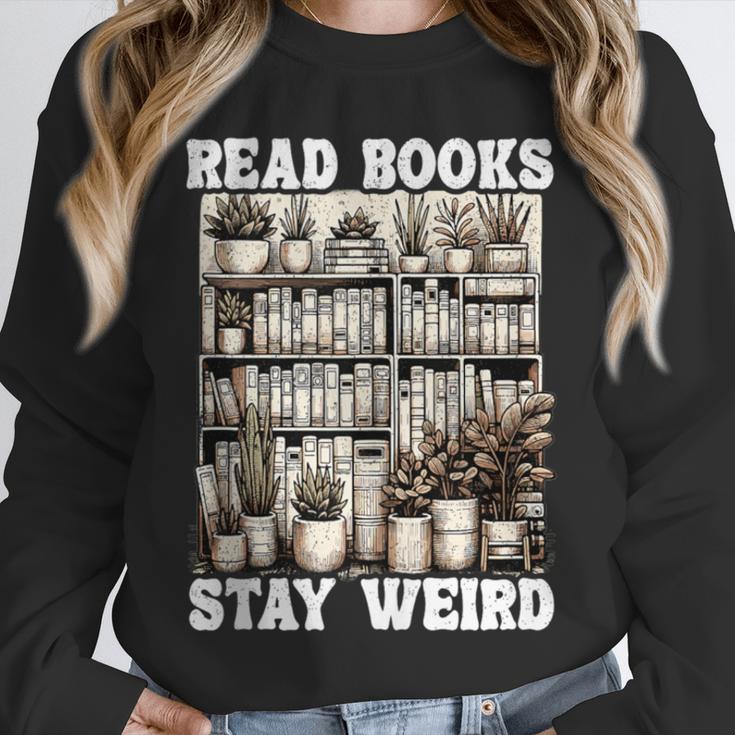 Read Books Stay Weird Introvert Book Lover Book Unisex Sweatshirt