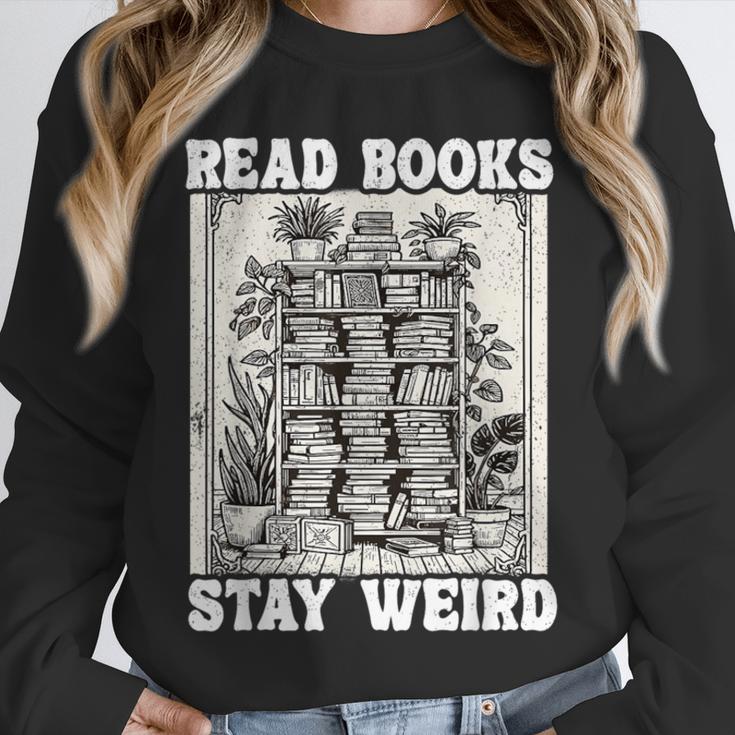 Read Books Stay Weird Introvert Book Lover Book Unisex Sweatshirt