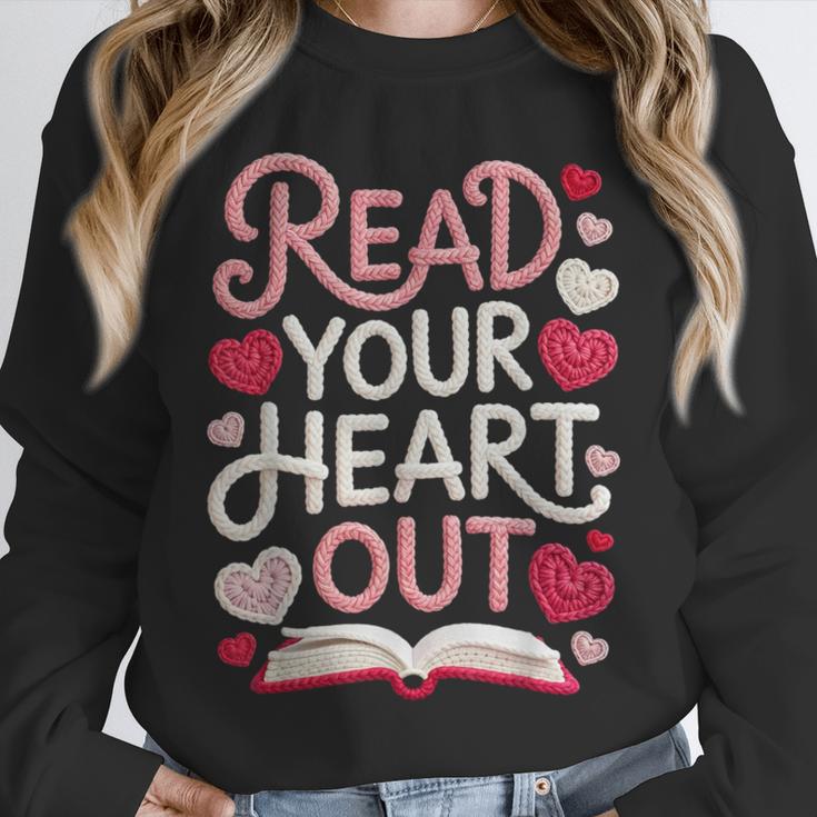 Read Your Cute Heart Out Teacher Librarian Love Reading Book Unisex Sweatshirt