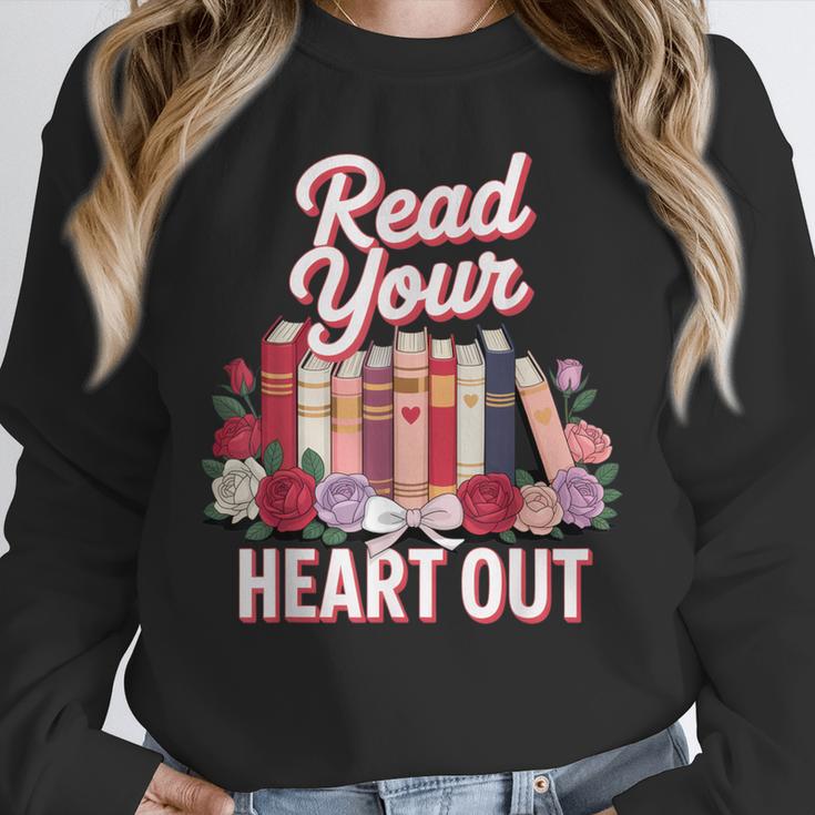Read Your Heart Out Book Lover Reading Enthusiasts Floral Unisex Sweatshirt Read Your Heart Out Book Lover Reading Enthusiasts Floral Unisex Sweatshirt