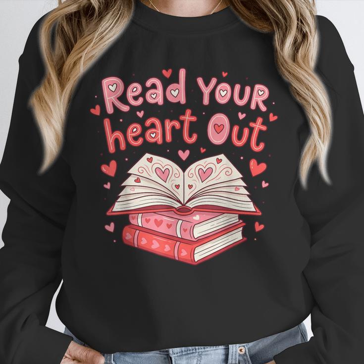 Read Your Heart Out Teacher Valentines Day Book Lover Unisex Sweatshirt