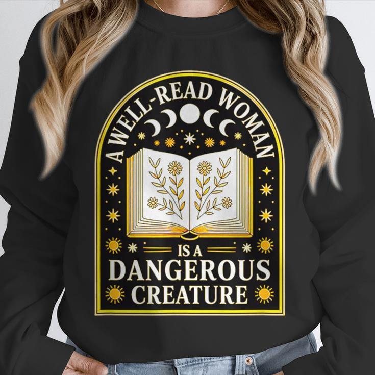 A Well Read Woman Is A Dangerous Creature For Book Lovers Unisex Sweatshirt A Well Read Woman Is A Dangerous Creature For Book Lovers Unisex Sweatshirt