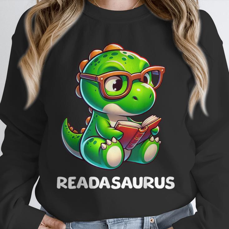 Readasaurus Reading Dinosaur Book Reader Bookworm Unisex Sweatshirt