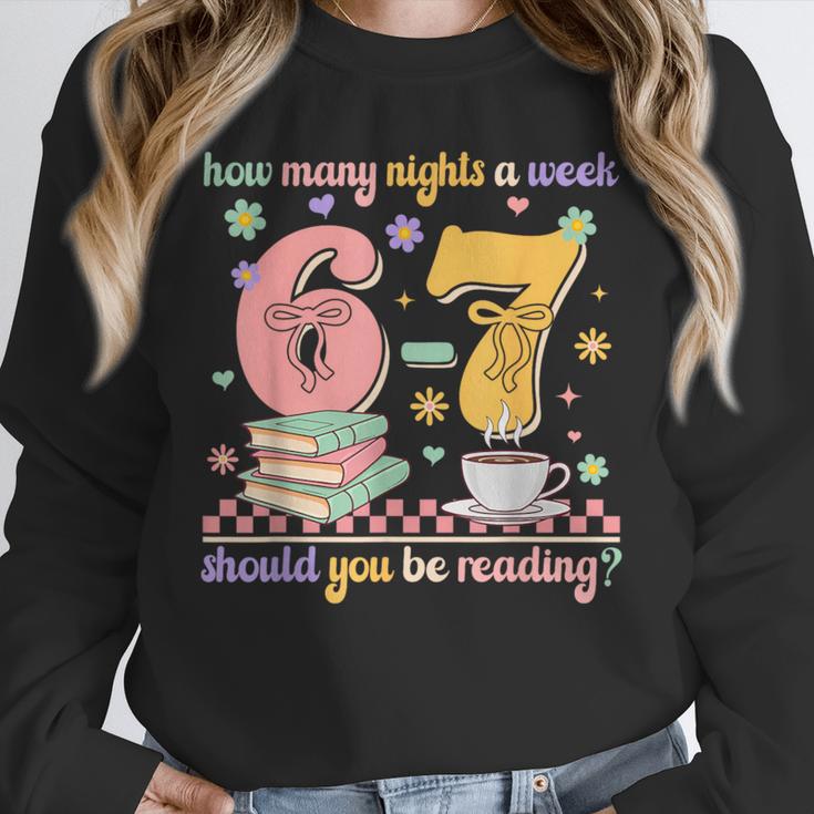Reading 67 Teacher Six Seven Reading 6 7 Book Lover Unisex Sweatshirt