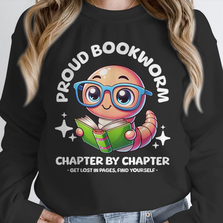 Reading Book Lovers Glasses Cartoon Worm Books Cute Bookworm Unisex Sweatshirt