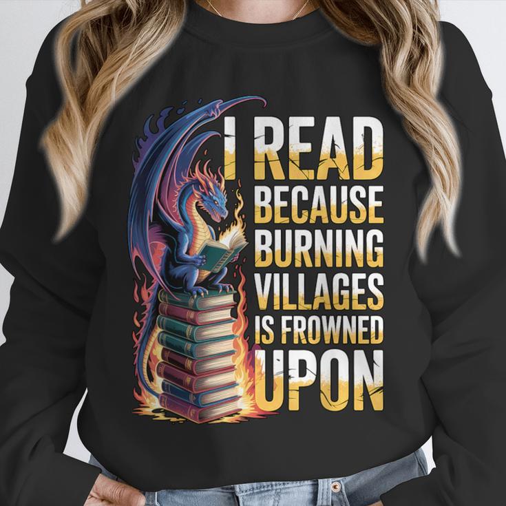 Reading Bookish Dragon Fantasy Unisex Sweatshirt Reading Bookish Dragon Fantasy Unisex Sweatshirt