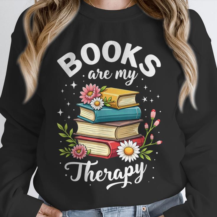 Reading Books Are My Therapy Unisex Sweatshirt