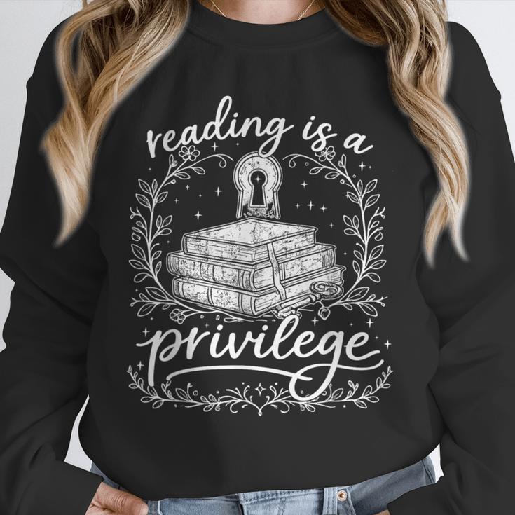 Reading Is A Privilege Vintage Reading Lover Books Unisex Sweatshirt