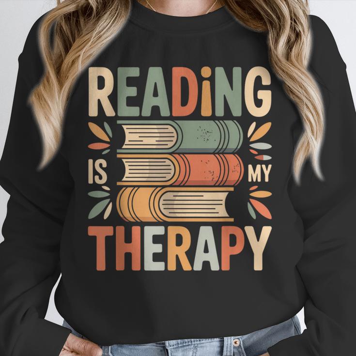 Reading Is My Therapy Book Lover Unisex Sweatshirt Reading Is My Therapy Book Lover Unisex Sweatshirt