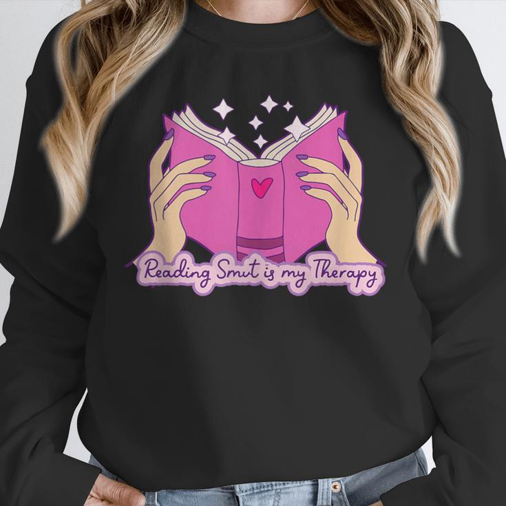 Reading Smut Is My Therapy Romance Book Reader Humor Unisex Sweatshirt Reading Smut Is My Therapy Romance Book Reader Humor Unisex Sweatshirt