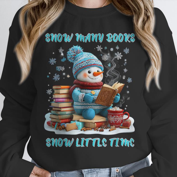Reading Snow So Many Books Christmas Snow Little Time Unisex Sweatshirt