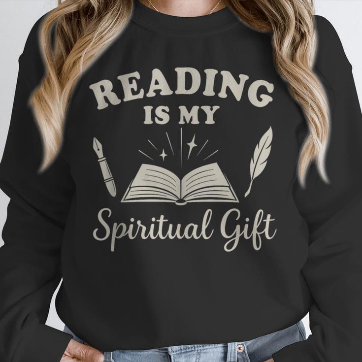 Reading Is My Spiritual Present Book Lover Reader Unisex Sweatshirt
