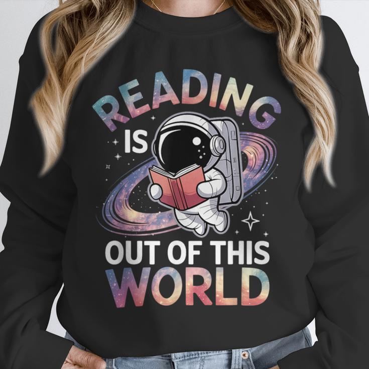 Reading Is Out Of This World Space Book Lover Unisex Sweatshirt