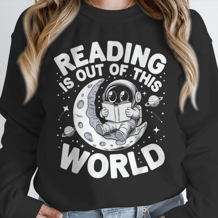 Reading Is Out Of This World Space Books Lover Unisex Sweatshirt