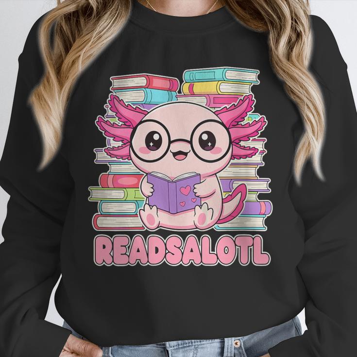 Readsalotl Axolotl Reading Book Bookworm Unisex Sweatshirt Readsalotl Axolotl Reading Book Bookworm Unisex Sweatshirt