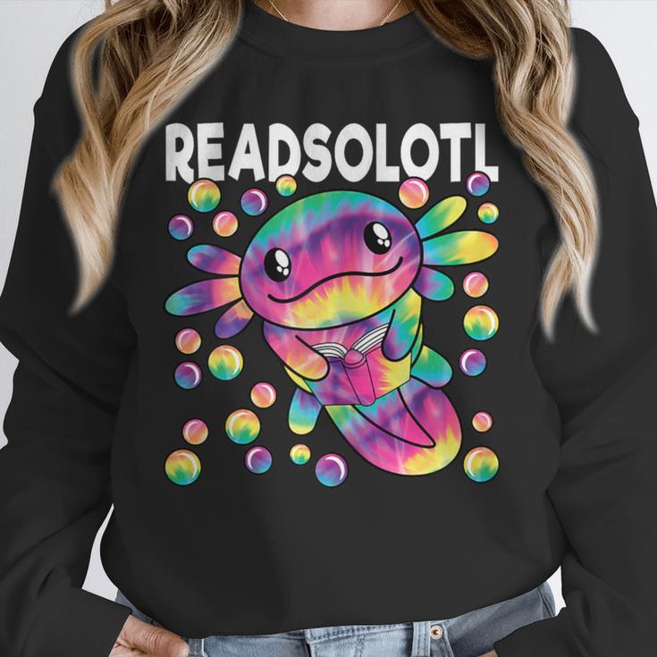 Readsolotl Cute Axolotl Book Lover Reading Women Girls Unisex Sweatshirt