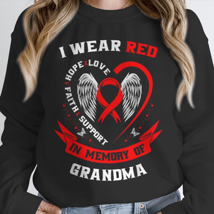 Red In Memory Of Grandma Heart Disease American Heart Month Unisex Sweatshirt Red In Memory Of Grandma Heart Disease American Heart Month Unisex Sweatshirt