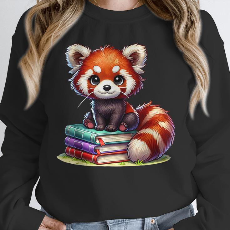 Red Panda Books Lover Reading Bookworm Unisex Sweatshirt