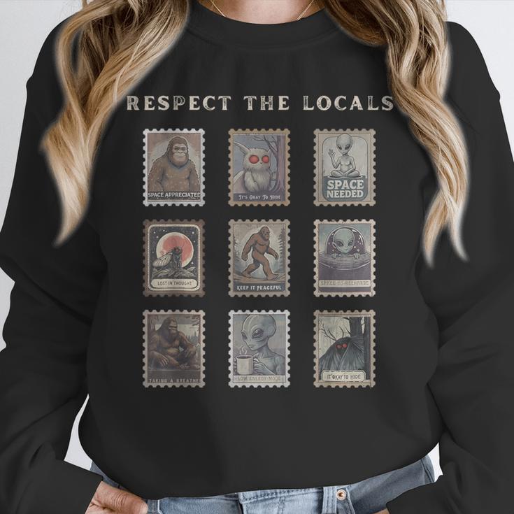 Respect The Locals Cryptid Mothman Hiking Bigfoot Introverts Unisex Sweatshirt Respect The Locals Cryptid Mothman Hiking Bigfoot Introverts Unisex Sweatshirt