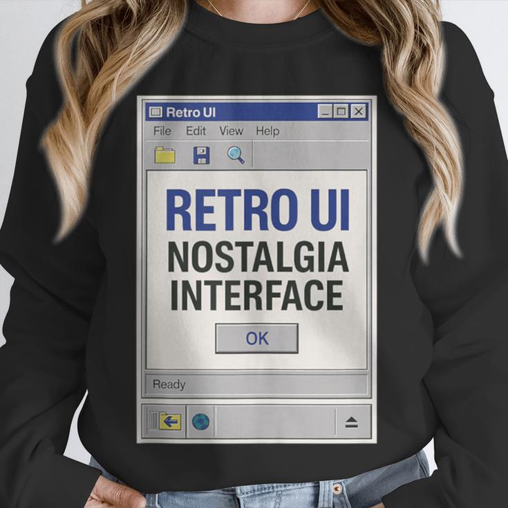 Retro Computer Dialog Box 90s Desktop Interface Nostalgia Unisex Sweatshirt