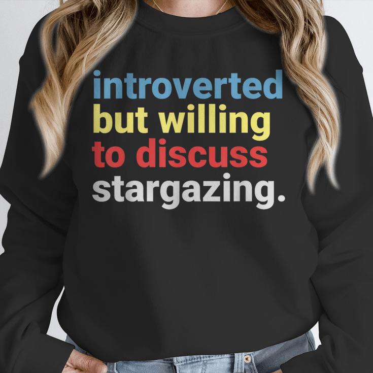 Retro Introverted But Willing Stargazing Lover Unisex Sweatshirt