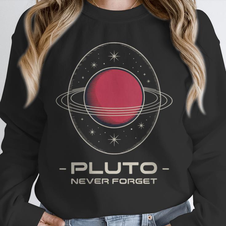 Retro Pluto Never Forget Classic Planet Pluto Nostalgia Unisex Sweatshirt