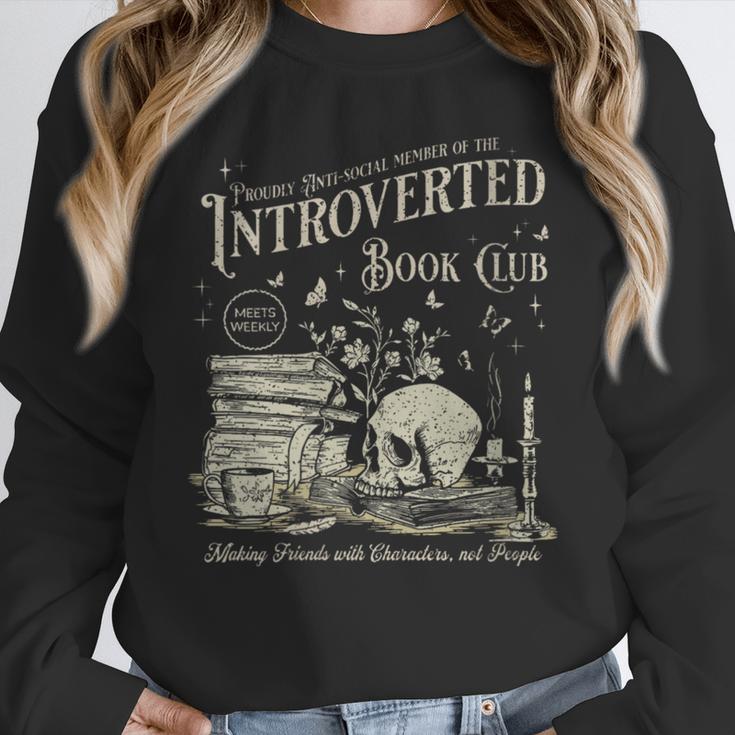 Retro Proud Anti Social Member Of Introverted Book Club Unisex Sweatshirt