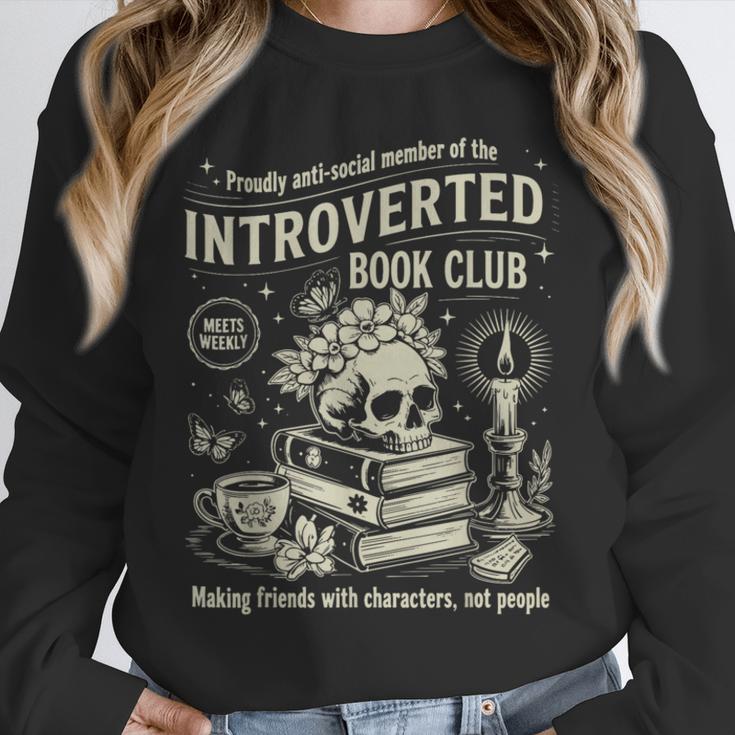 Retro Proud Anti Social Member Of Introverted Book Club Unisex Sweatshirt