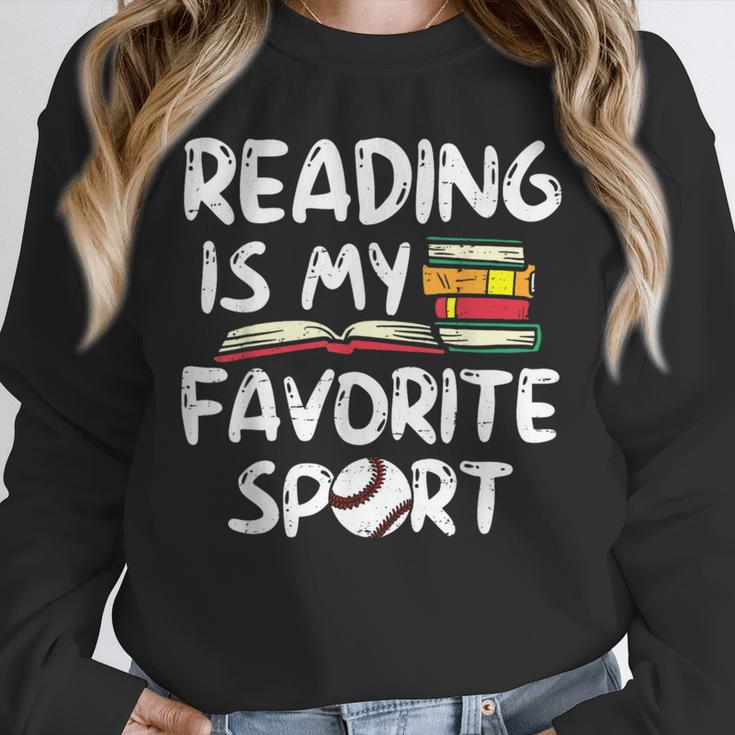 Retro Reading Is My Favorite Sport Baseball World Book Day Unisex Sweatshirt