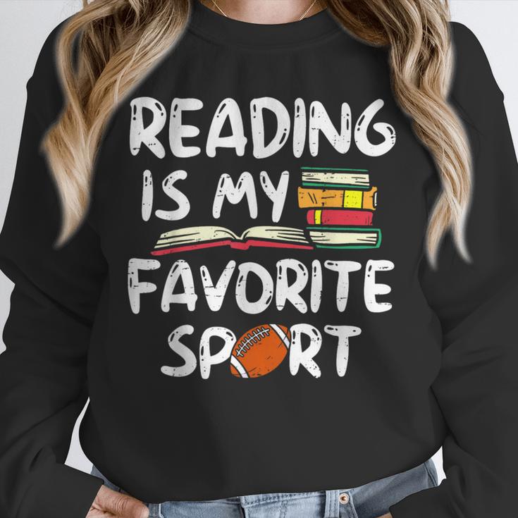 Retro Reading Is My Favorite Sport Football World Book Day Unisex Sweatshirt