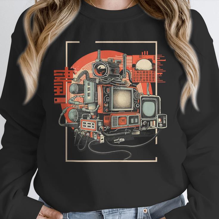 Retro Tech Stack 80s 90s Nostalgia Analog TV Cameras Unisex Sweatshirt Retro Tech Stack 80s 90s Nostalgia Analog TV Cameras Unisex Sweatshirt