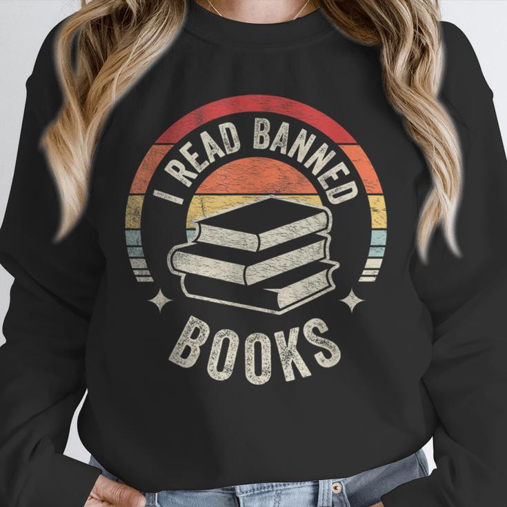 Retro Vintage Banned Books Shirt I Read Banned Books Unisex Sweatshirt
