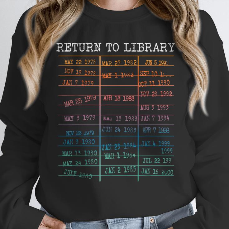 Return To Library Card Book Due Date Bookish Reading Unisex Sweatshirt Return To Library Card Book Due Date Bookish Reading Unisex Sweatshirt