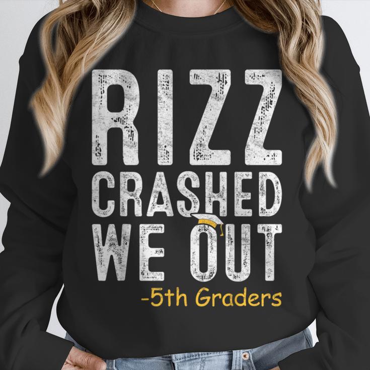 Rizz Crashed We Out 5th Grade Graduation Fifth Graders Unisex Sweatshirt