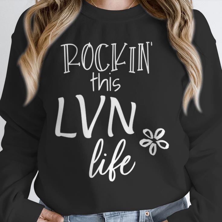 Rockin This Life Cute LVN Graphic For Nurse Graduation Unisex Sweatshirt