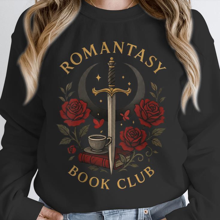 Romantasy Book Club Coffee Sword Roses Unisex Sweatshirt