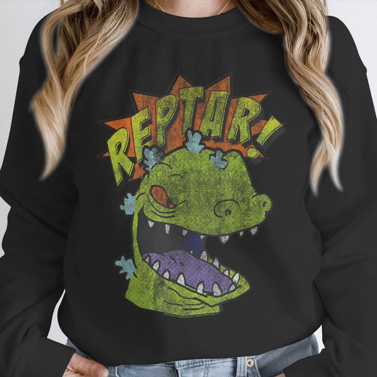 Rugrats Reptar Distressed Comic Book Style Cartoon Unisex Sweatshirt