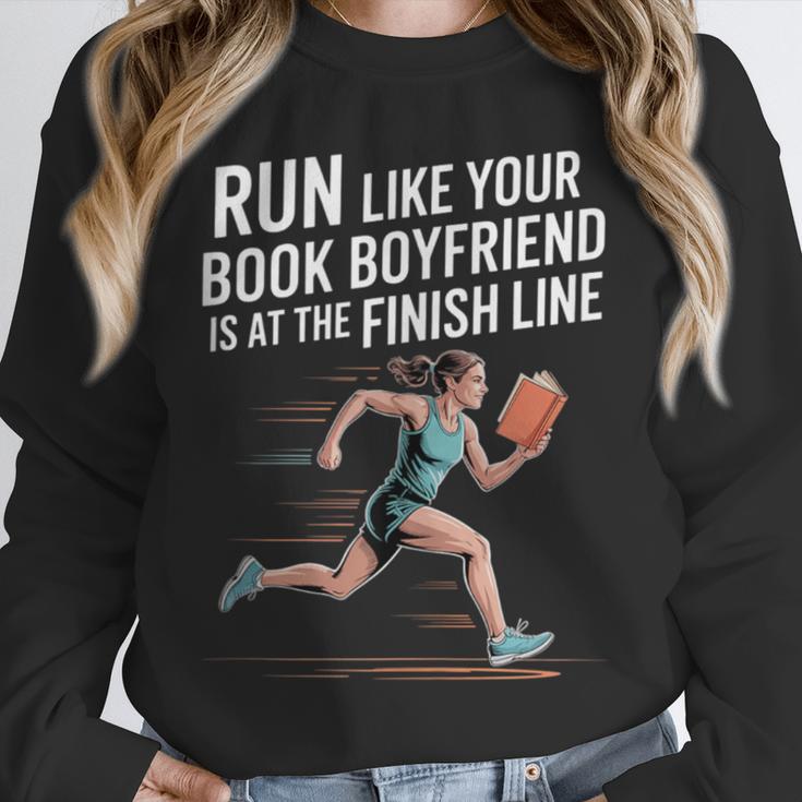 Run Like Your Book Boyfriend Is Waiting Runner Reader Unisex Sweatshirt