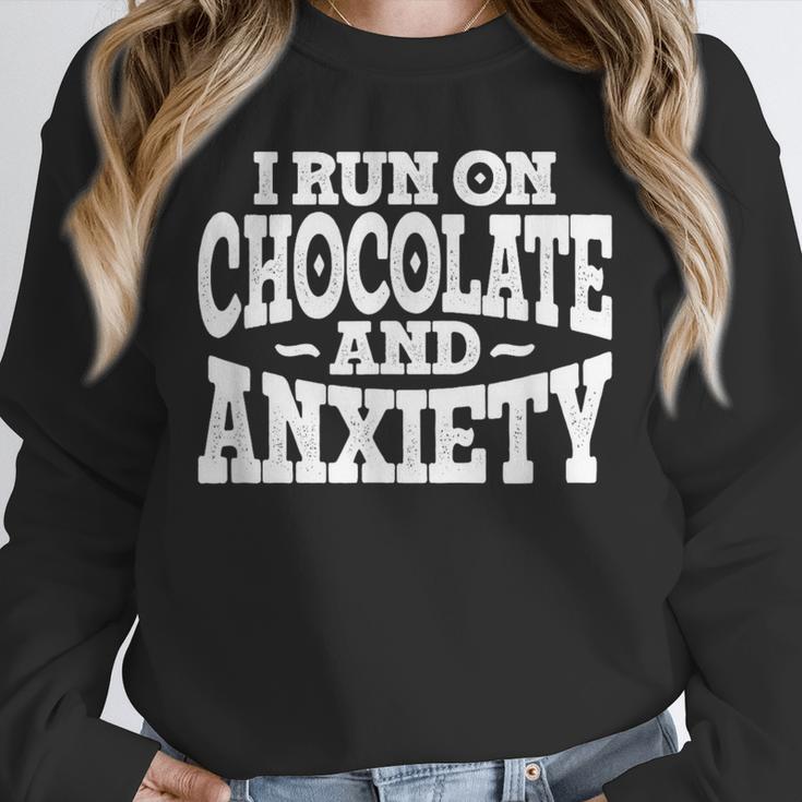 I Run On Chocolate And Anxiety Introvert Unisex Sweatshirt I Run On Chocolate And Anxiety Introvert Unisex Sweatshirt