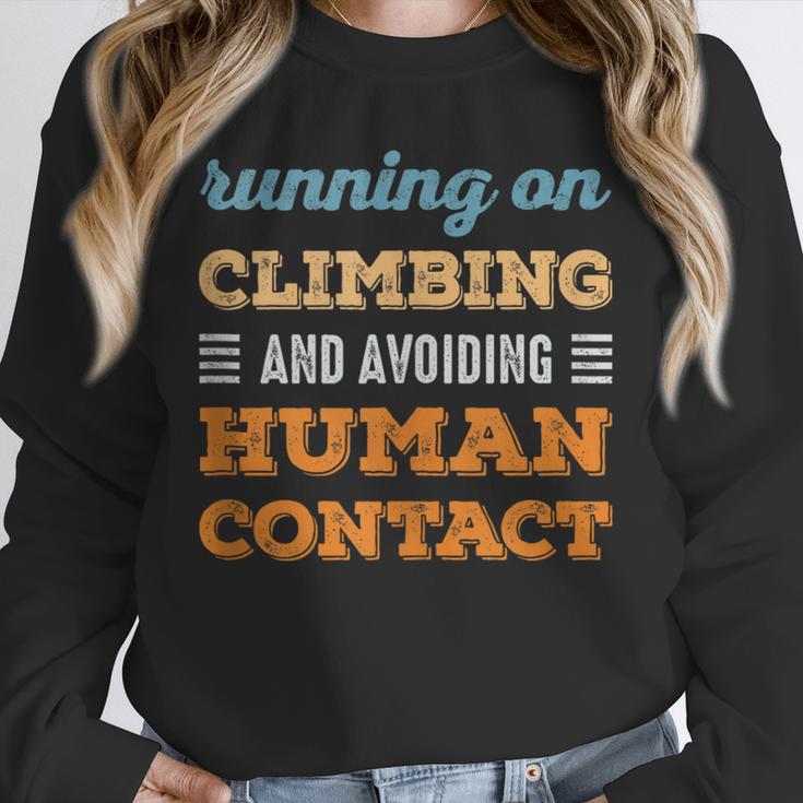 Running On Climbing Social Introvert Humor Vintage Unisex Sweatshirt Running On Climbing Social Introvert Humor Vintage Unisex Sweatshirt