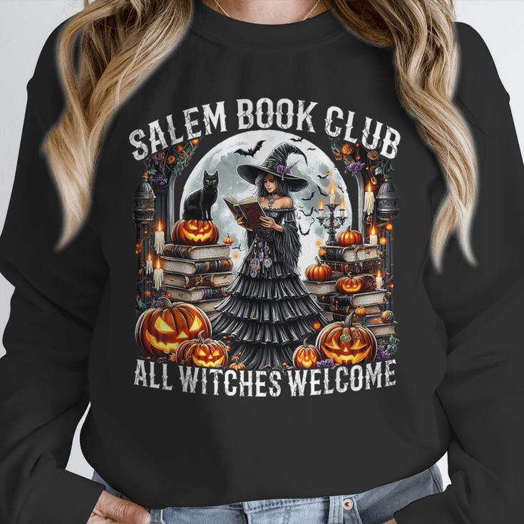 Salem Book Club Gothic Witch Vintage Halloween Art Unisex Sweatshirt