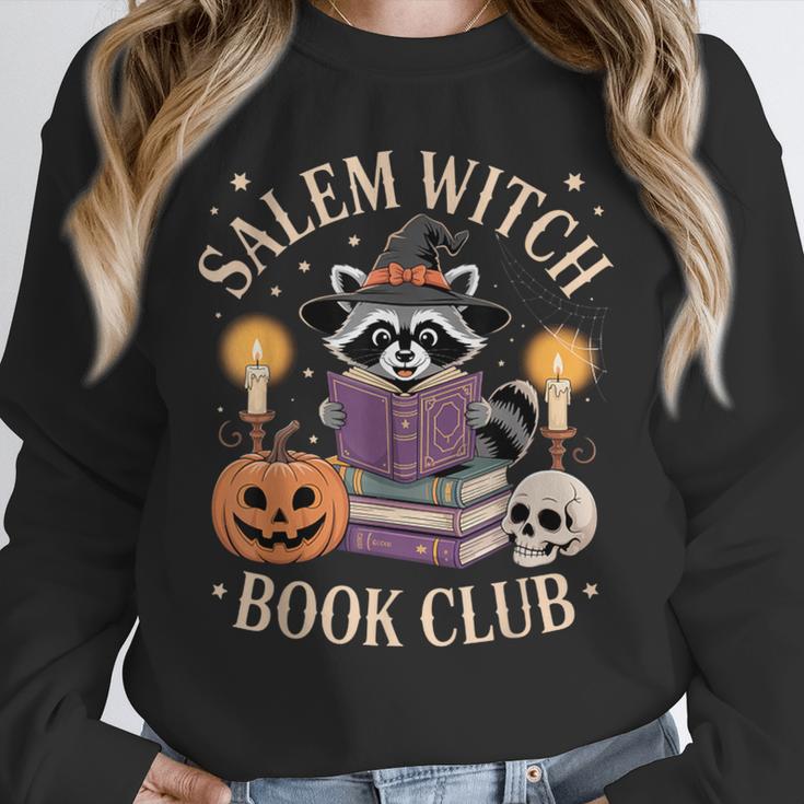 Salem Witch Book Club Bookish Halloween Raccoon Witchcraft Unisex Sweatshirt