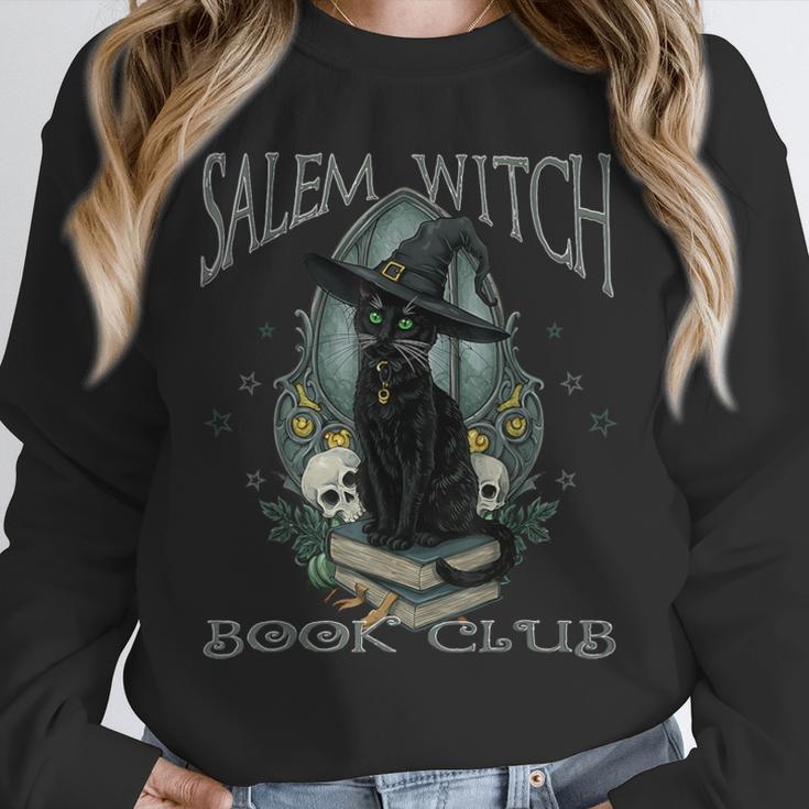 Salem Witch Book Club Cat Reading Witchy Halloween Men Unisex Sweatshirt Salem Witch Book Club Cat Reading Witchy Halloween Men Unisex Sweatshirt