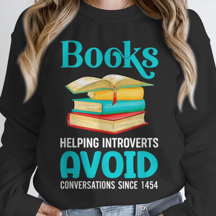 Sarcastic Books Anti Social Introvert Book Conversation Unisex Sweatshirt